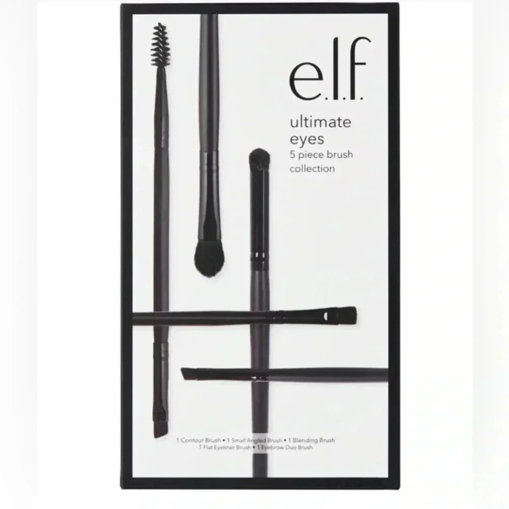 e.l.f Ultimate Eyes 5 Piece Brush Collection NWT Cruelty Free and Vegan